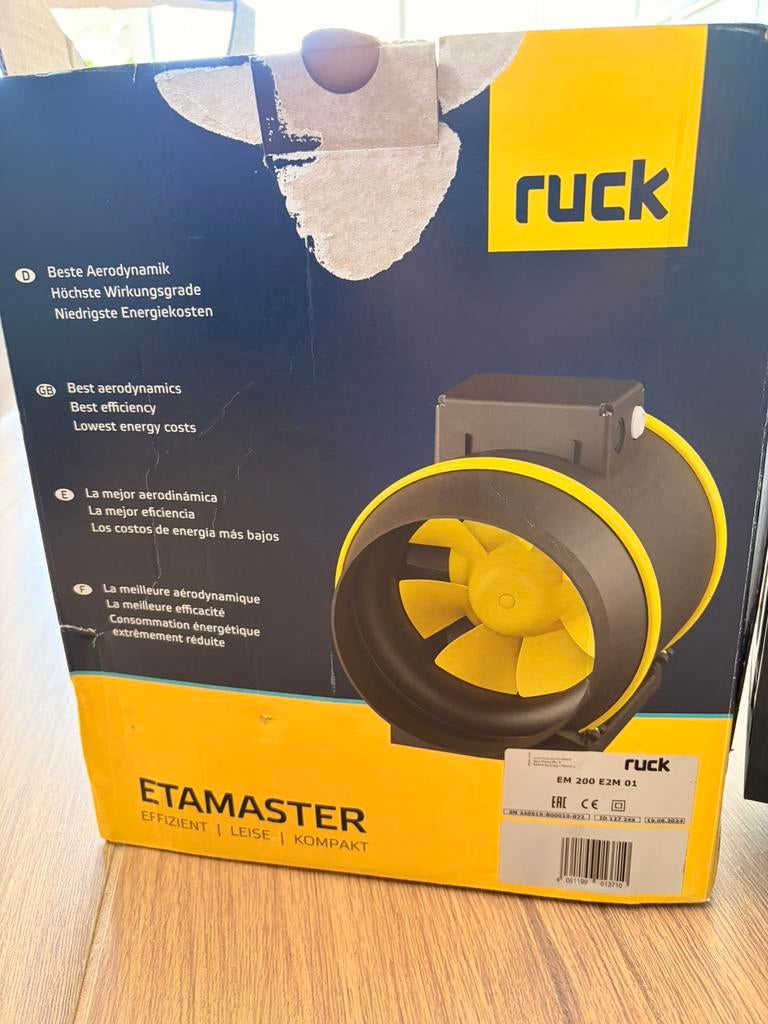 Buisventilator, Doe-het-zelf en Bouw, Ventilatie en Afzuiging, Ophalen, Nieuw, Afzuiger