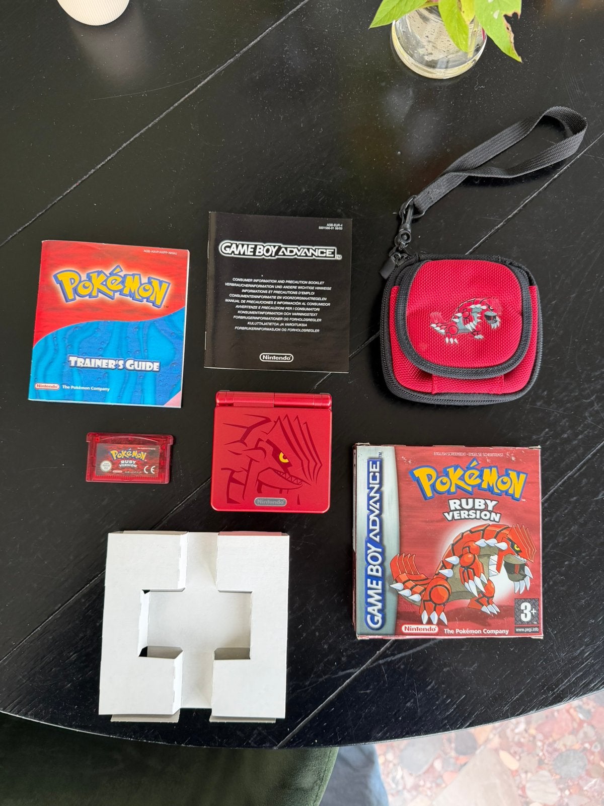 Pokémon Groudon Game Boy Advance SP Limited E + Pokémon Ruby, Ophalen of Verzenden, Zo goed als nieuw, Game Boy Advance