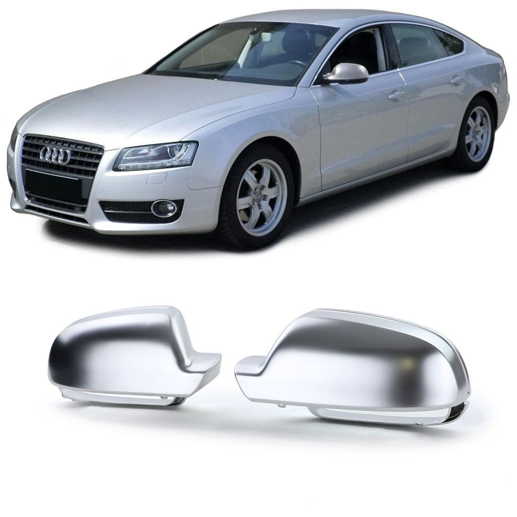 Spiegel Kap Kappen Zilver Rvs Mat Voor Audi A3 8P A4 8K A5 8, Envoi