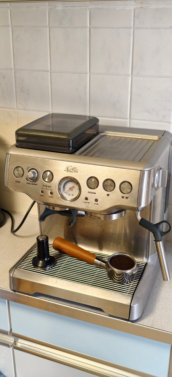 Te koop: Solis Grind & Infuse Pro met ingebouwde koffiemolen, Machine à espresso, Réservoir d'eau amovible, Enlèvement ou Envoi