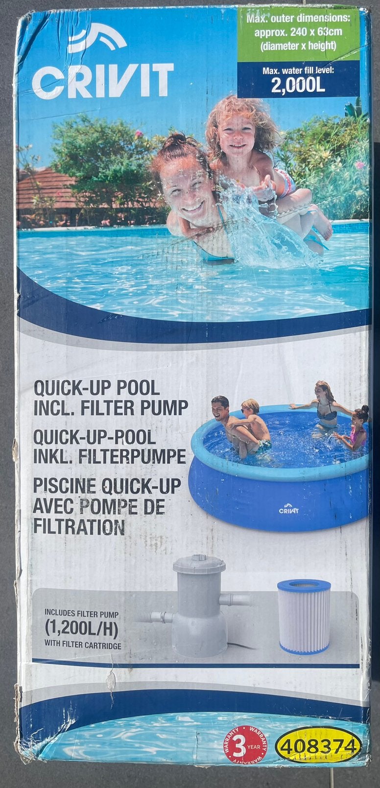 Zwembad met filter en pomp .  Nieuw nieuw, Tuin en Terras, Ophalen, Zo goed als nieuw