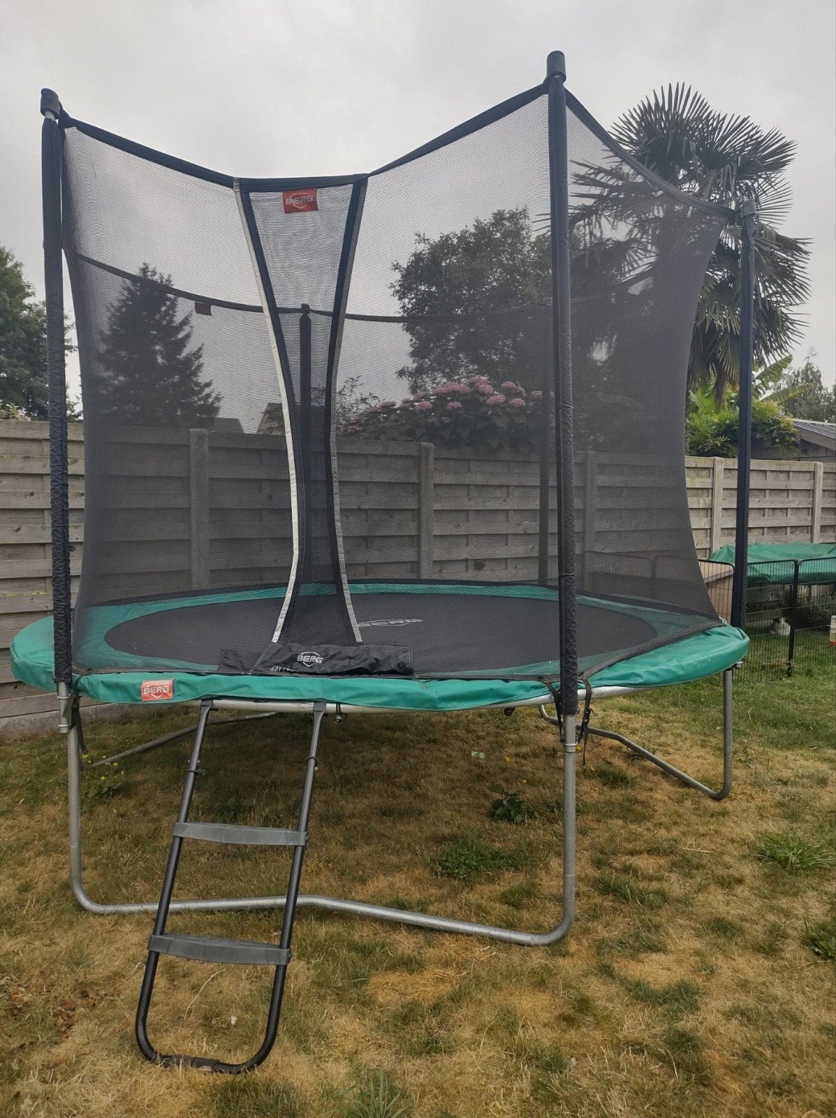 BERG Trampoline met Comfort Veiligheidsnet en Laddertje, Enlèvement, Comme neuf