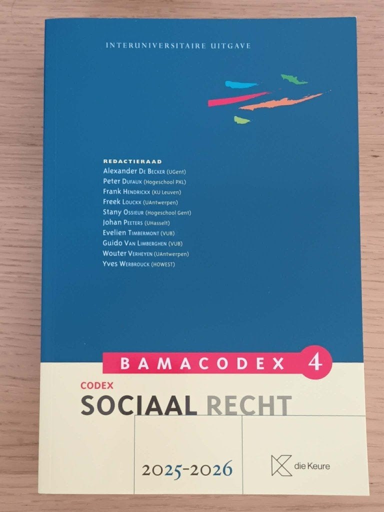 Bamacodex 4 - Sociaal recht 2025/2026, Ophalen of Verzenden, Nieuw, Hogeschool, Diverse auteurs