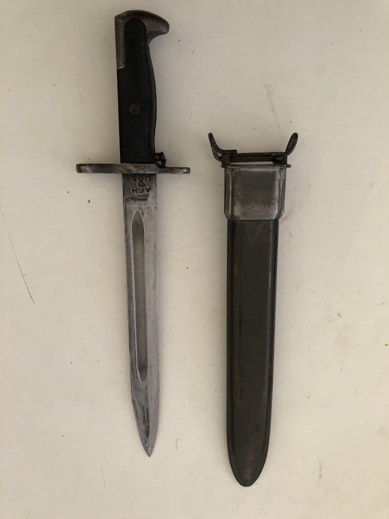 Baionette M1 garand + fourreau US WW2., Collections, Enlèvement ou Envoi