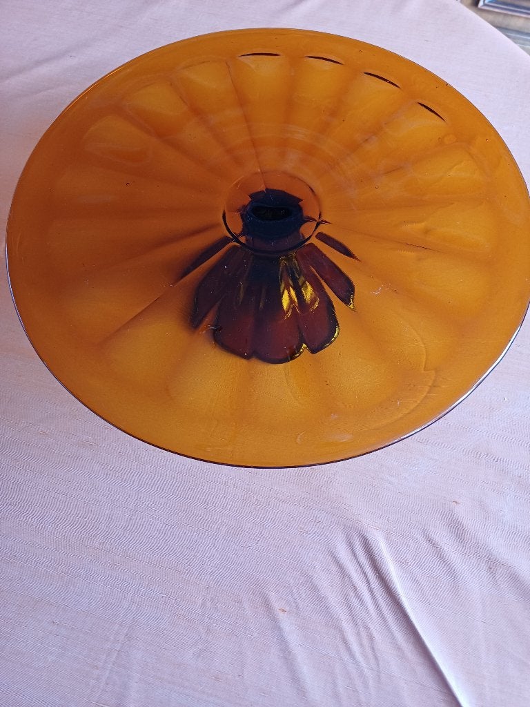 Plateau à tarte vintage en verre fumé, Ophalen of Verzenden