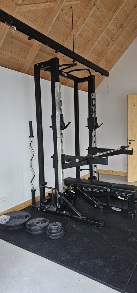 Technogym Half Rack Olympische Set – 147,5 KG – Pro Gym Set, Sport en Fitness, Ophalen, Gebruikt, Benen, Overige typen