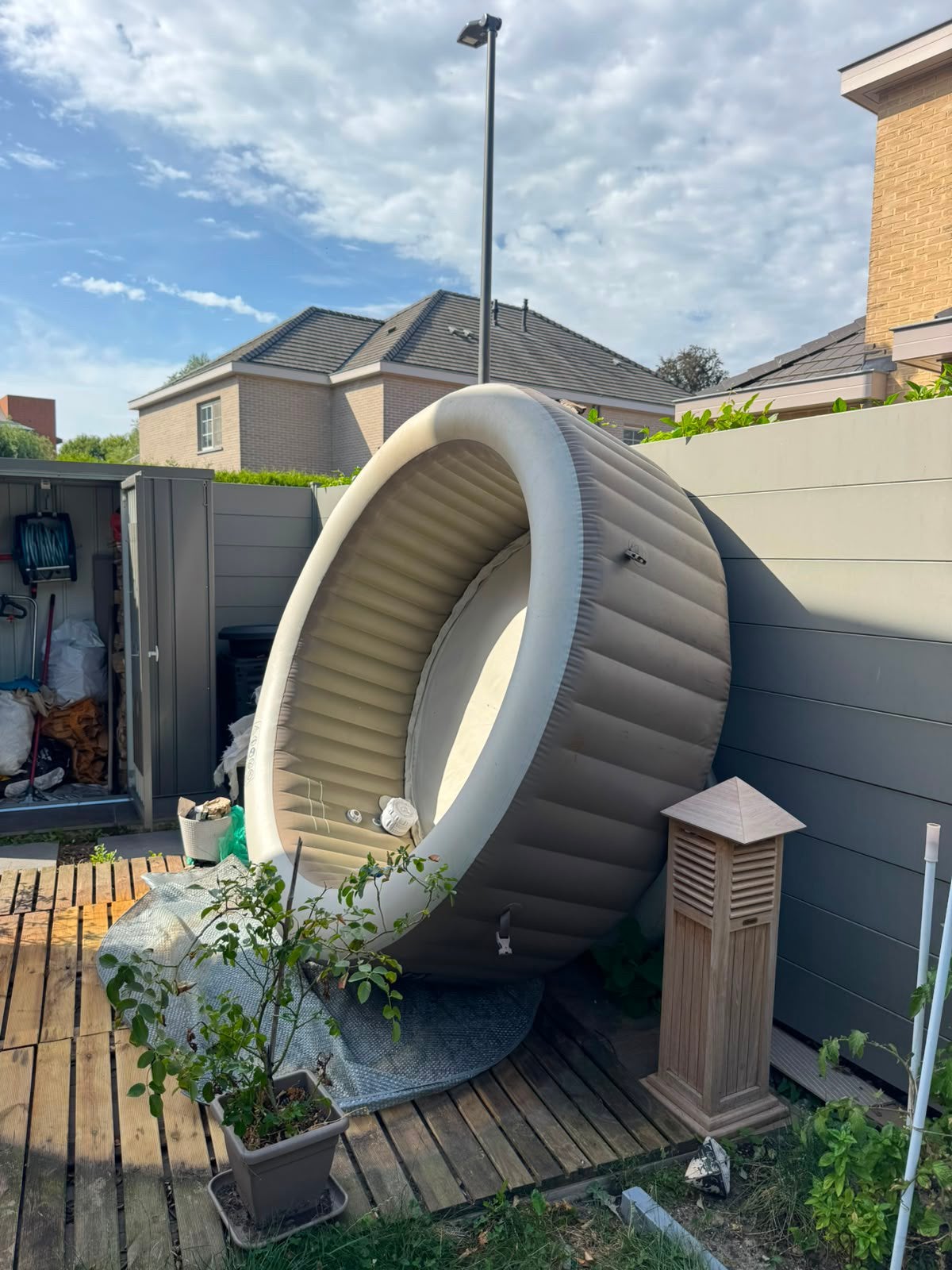 Spa gonflable Intex PureSpa 4 places (avec bloc moteur), Tuin en Terras, Ophalen of Verzenden, Zo goed als nieuw, Afdekzeil, Opblaasbaar