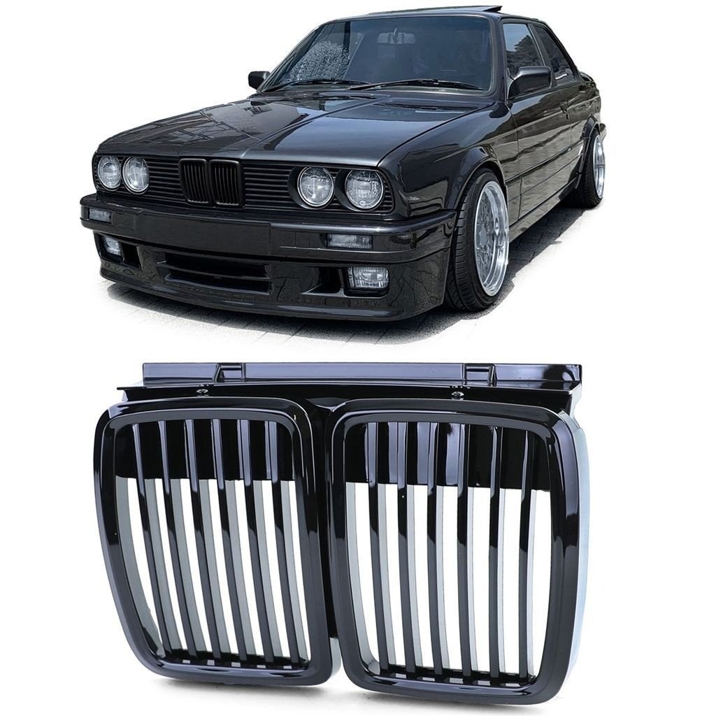 Grill Voor Bmw 3 Serie E30 Glans Zwart, Envoi