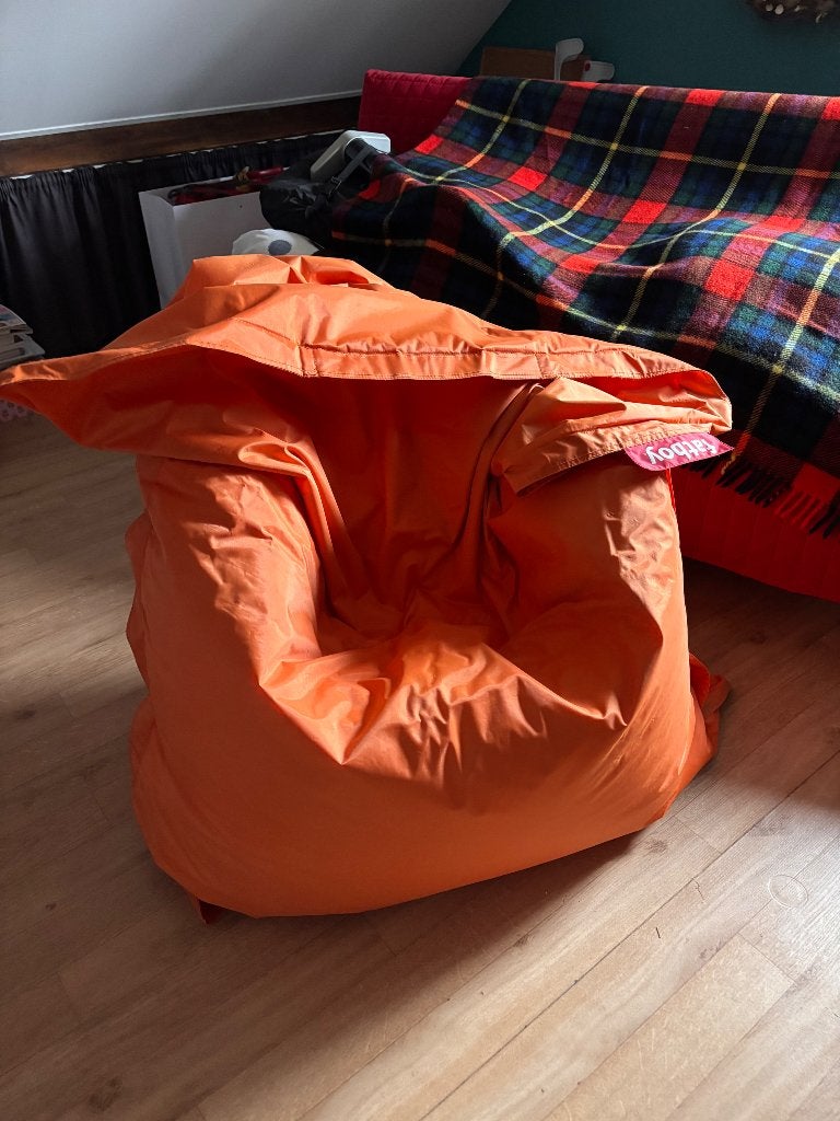 Oranje Fatboy-outdoor zitzak, Ophalen, Gebruikt, Oranje, Zitzak