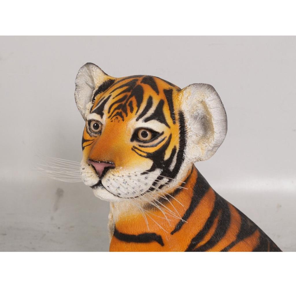 Petit tigre assis — Statue de tigre Hauteur 53 cm, Enlèvement, Neuf