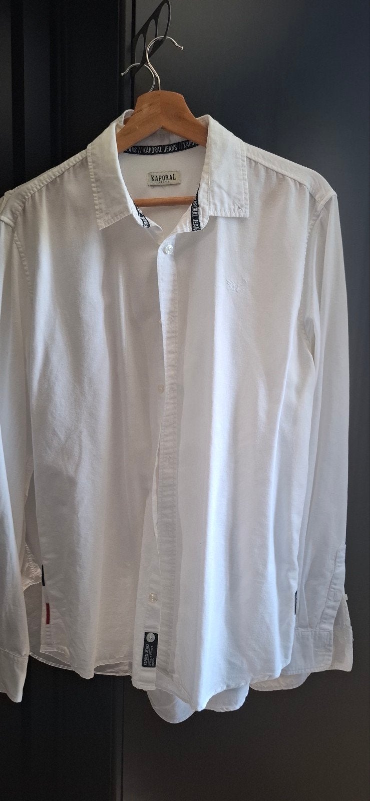 Chemise blanche Kaporal en lin de taille L, Enlèvement