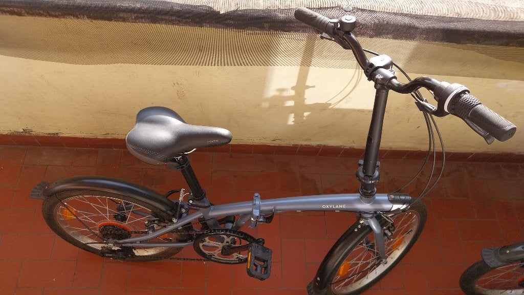 Plooifiets/vouwfiets Btwin fold 120 - grijs, Autres marques, Vitesses, Frein sur jante, Comme neuf