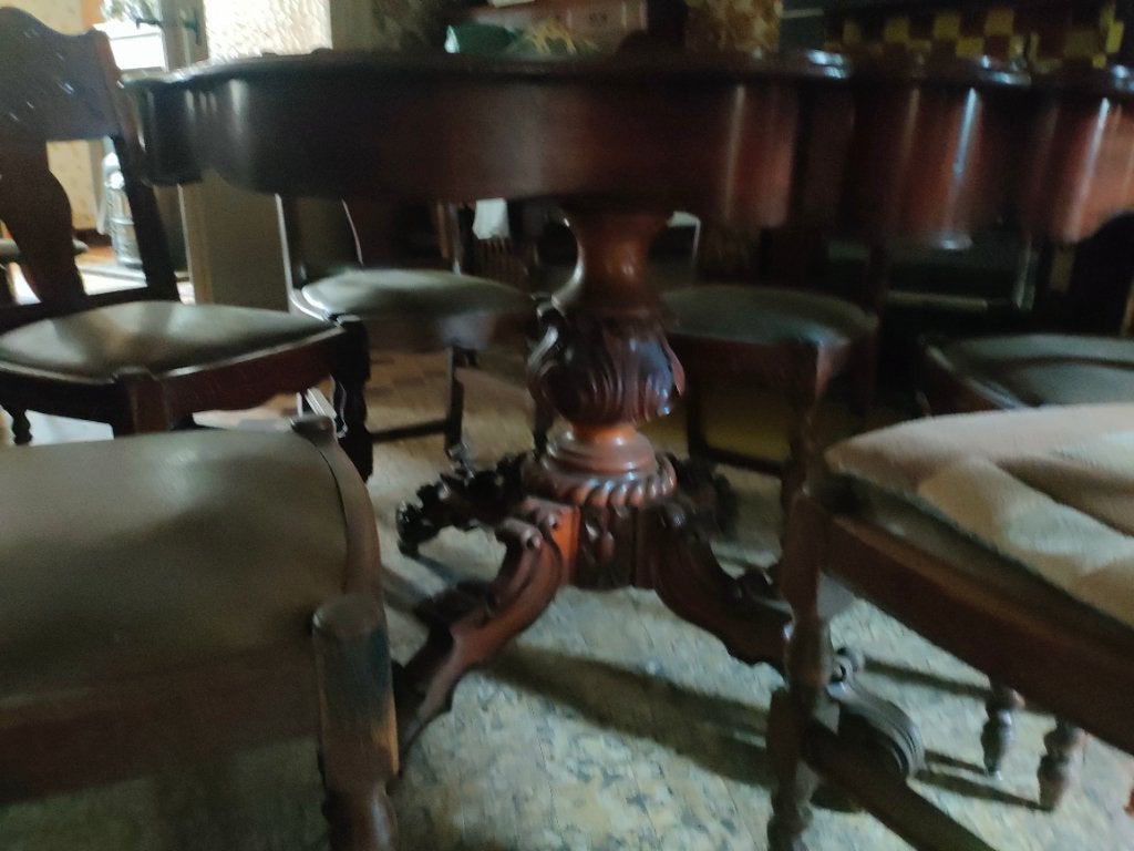 Art deco tafel met 6 stoelen, Ophalen