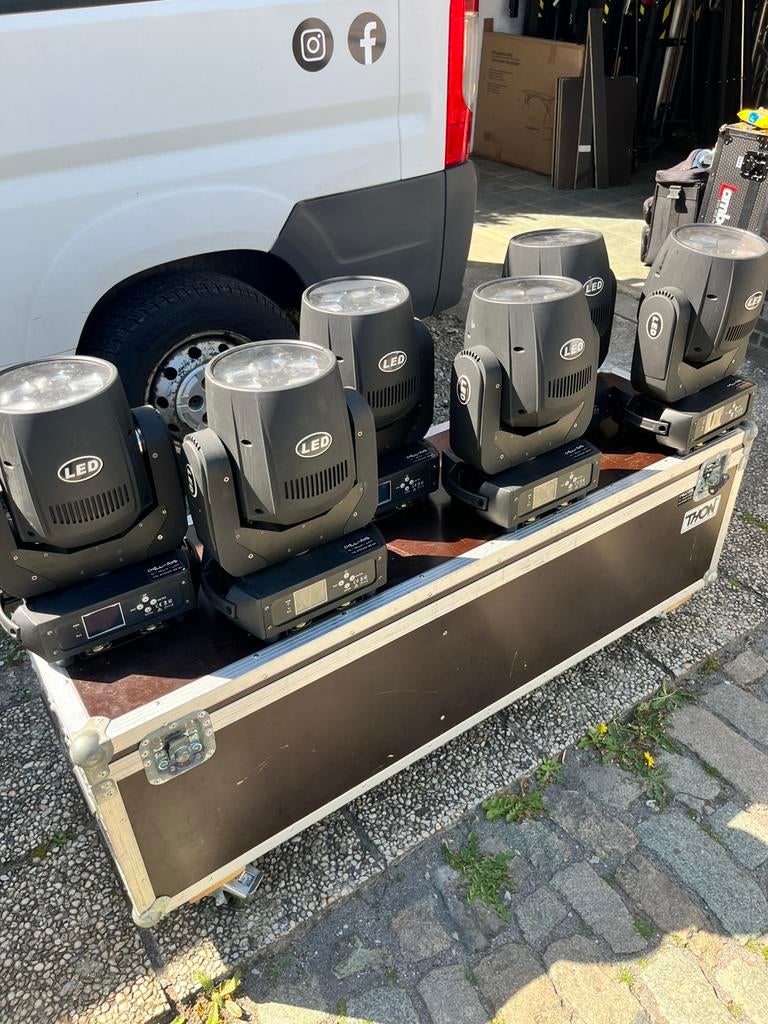 6x40W RGBW Beam/Wash/B-Eye Moving Heads, Enlèvement, Utilisé, Lumières, Couleur