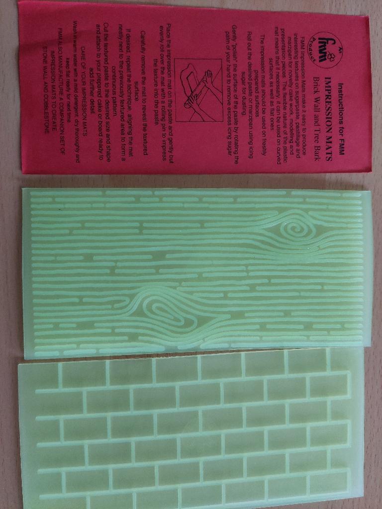 FMM Impression Mats Brick Wall and Tree Bark, Ophalen of Verzenden, Zo goed als nieuw, Taarten, Overige typen