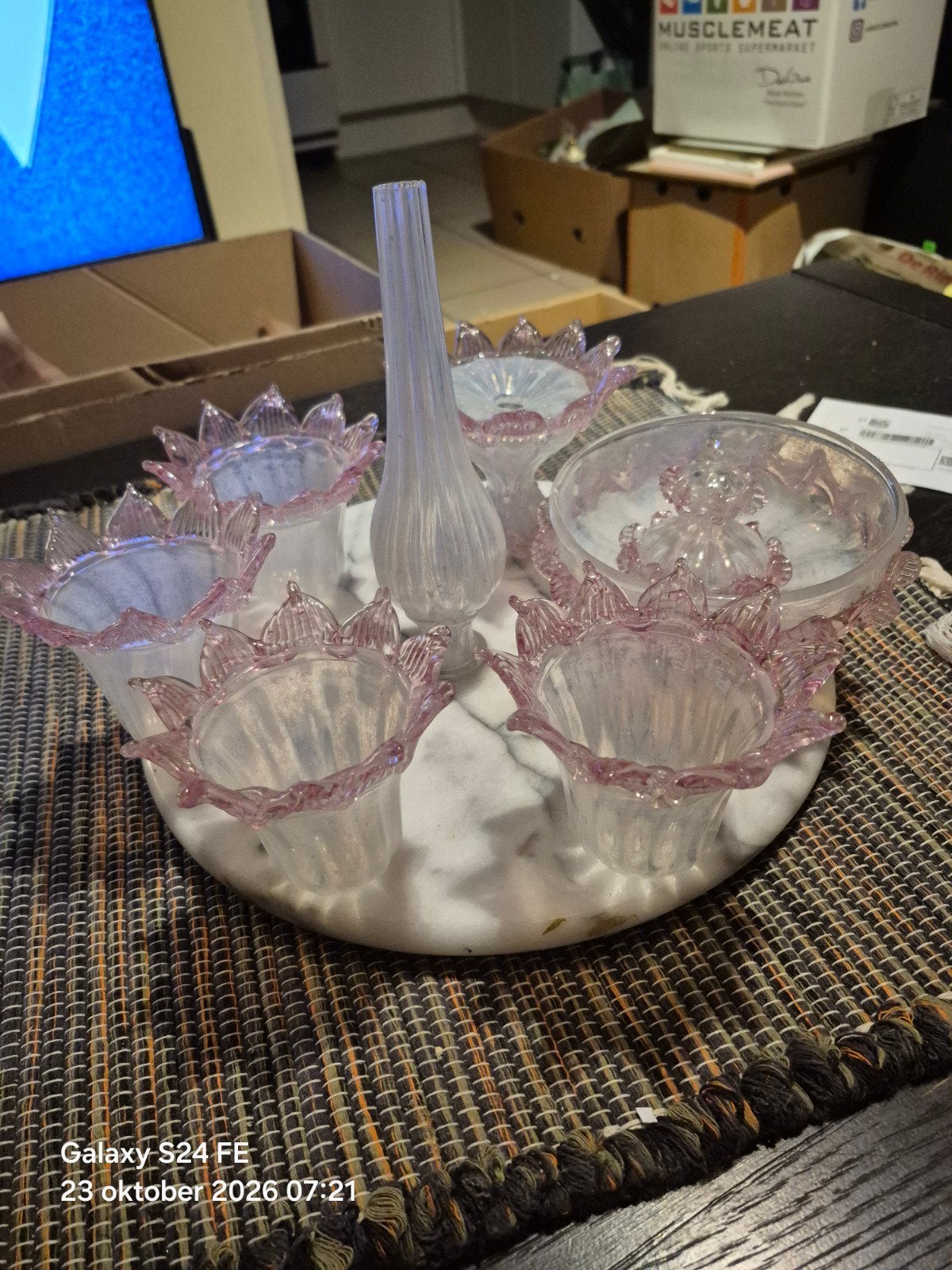 Murano scavo epergne, Enlèvement ou Envoi, Verre