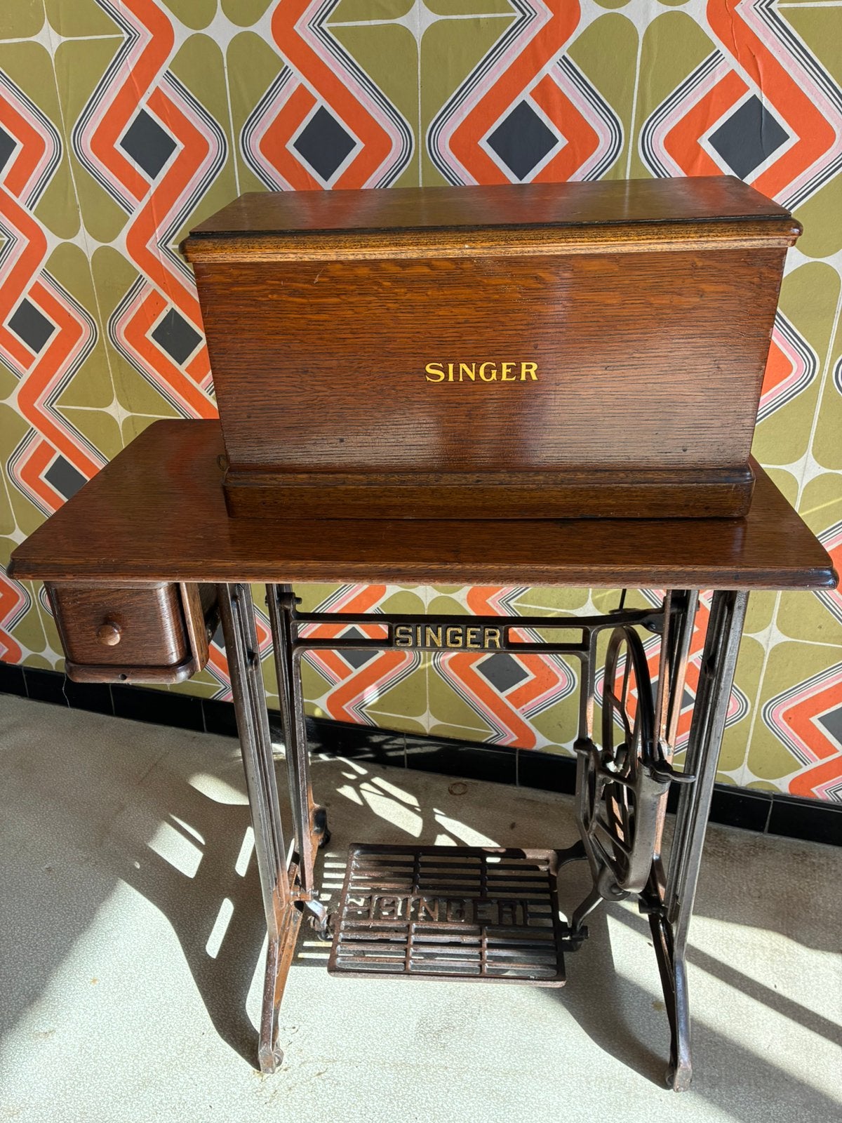 Singer naaimachine, Antiek en Kunst, Ophalen