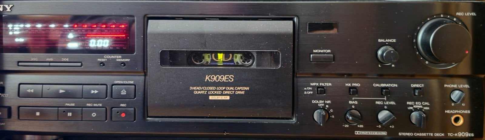 Decktape Sony K909ES bandrecorder, Ophalen, Sony