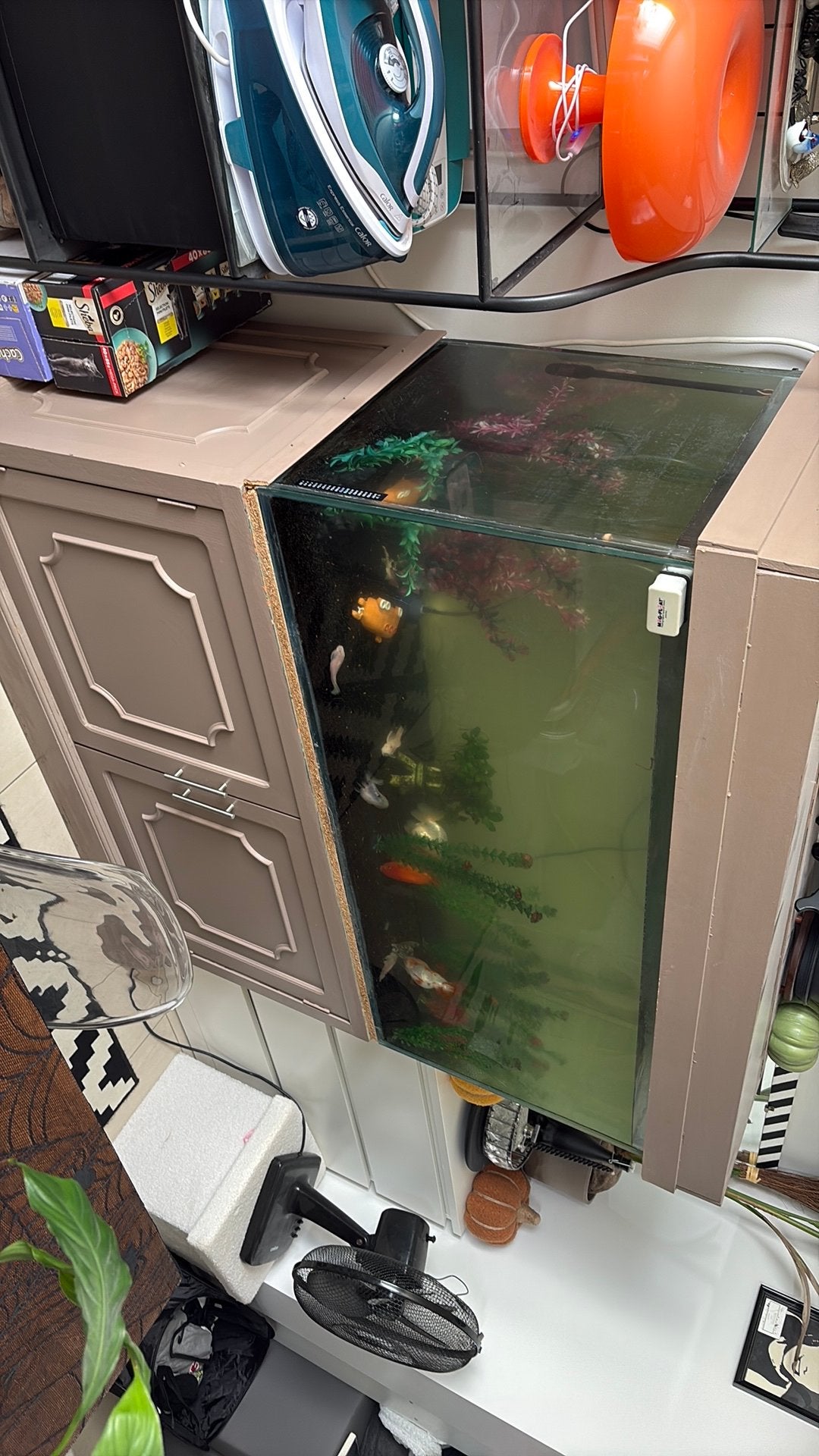 Aquarium met kast en bovenzijde, Ophalen, Gebruikt, Pomp, Overige merken