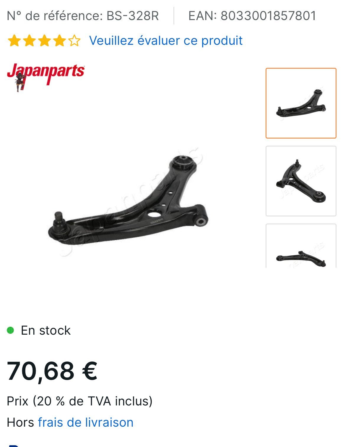 Triangle avant gauche et droite pour Ford fiesta neuve, Enlèvement, Neuf, Ford