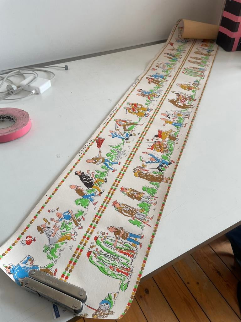 Grande frise Tintin, Bricolage & Construction, Comme neuf, Enlèvement, 150 cm ou plus, Autres types