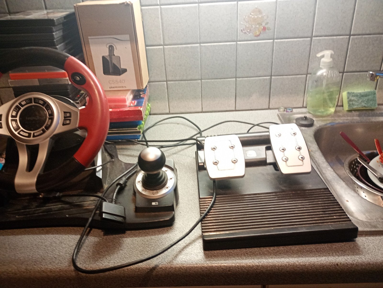 ps3 en PS2 en pc stuur en pedalen, Consoles de jeu & Jeux vidéo, Consoles de jeu | Autre, Enlèvement