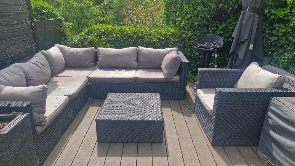 Loungeset   op te frissen, Tuin en Terras, Ophalen, Gebruikt, Bank, 6 zitplaatsen