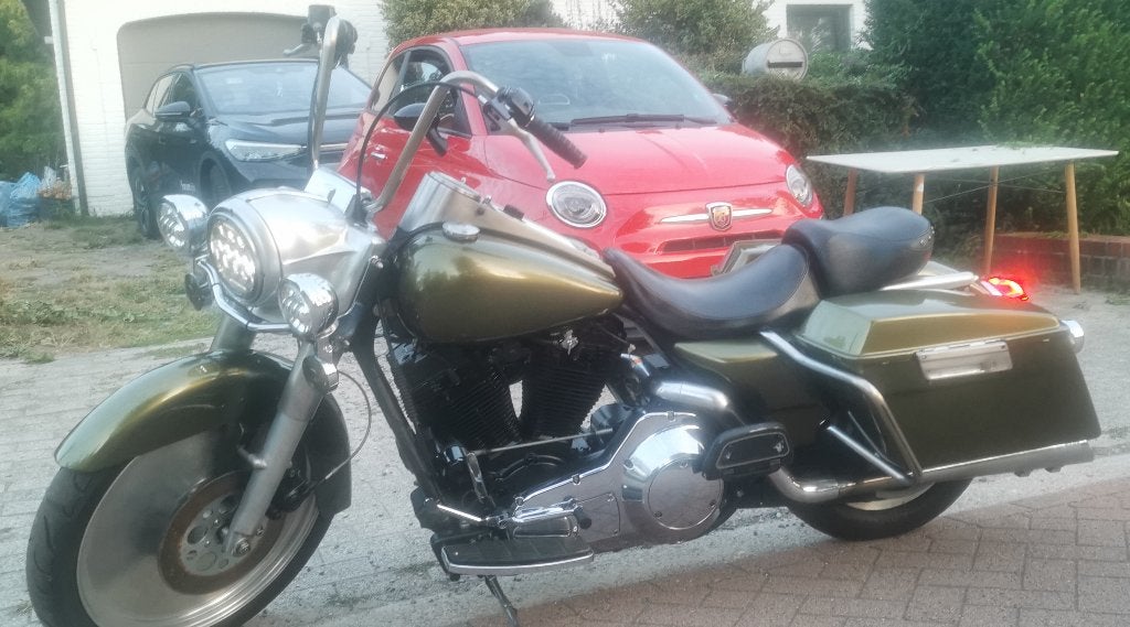 Roadking olive Gold 1340evo, Motoren, Motoren | Harley-Davidson, LED Verlichting, 2 cilinders, Occasion, 1340 cc
