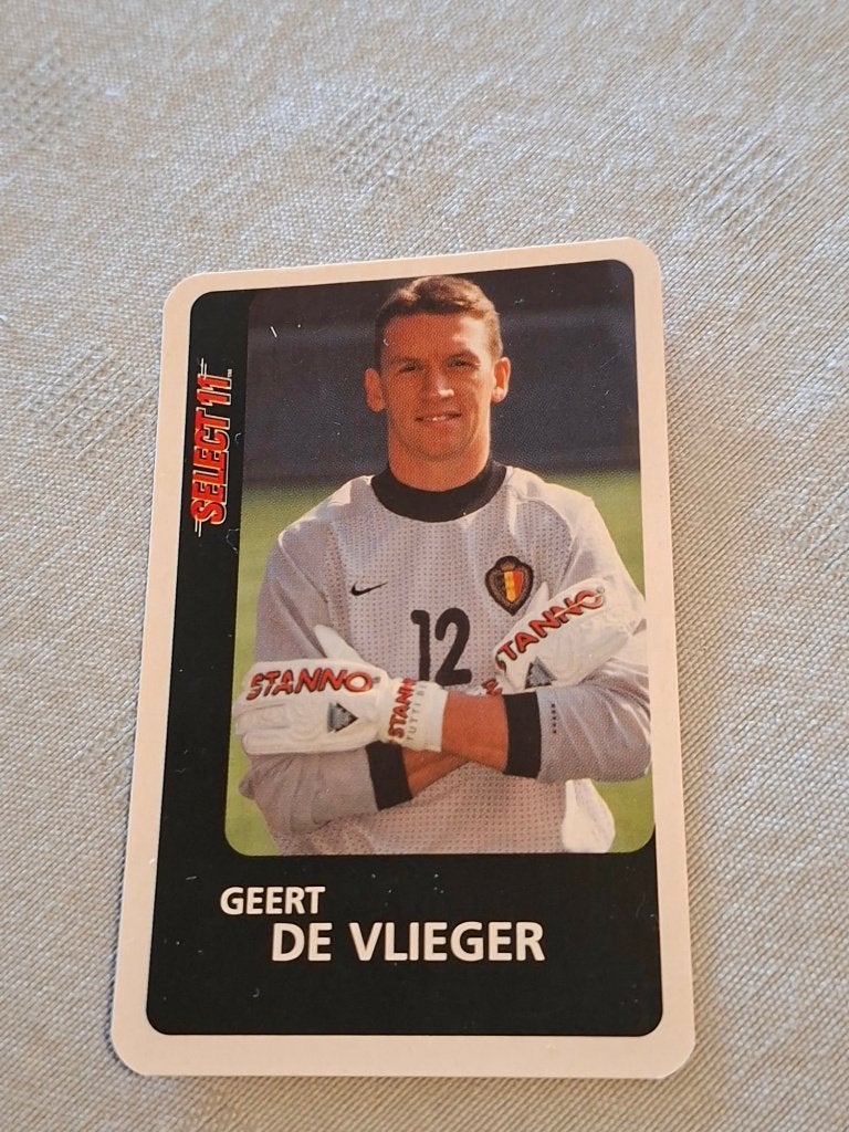 Voetbalkaart : Geert De Vlieger / Rode Duivels / 2000, Ophalen of Verzenden, Zo goed als nieuw, Poster, Plaatje of Sticker