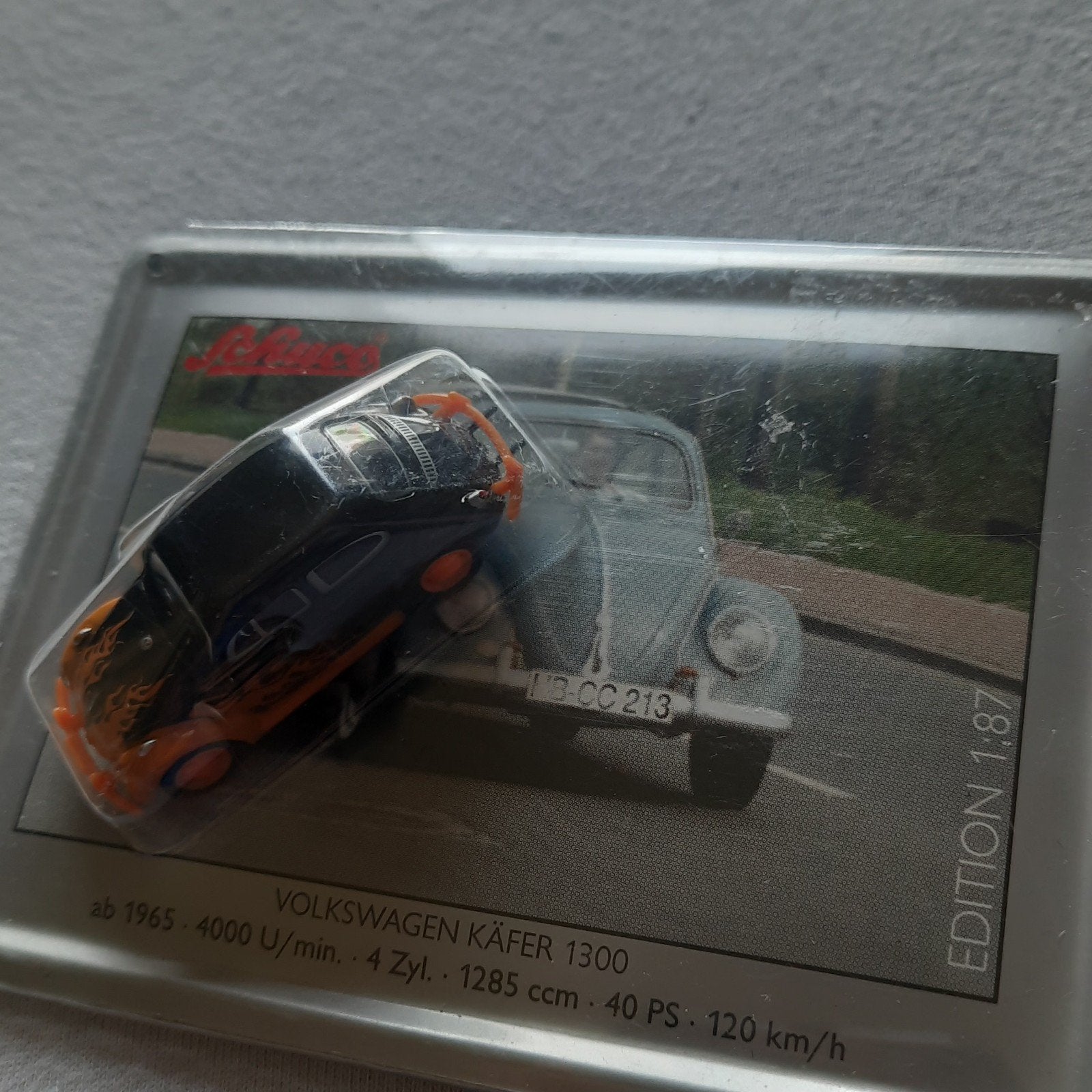 SCHUCO EDITION 1:87* VW / VOLKSWAGEN KEVER 1300 FLAMES*MOP*, Ophalen, Nieuw, Auto, Schuco