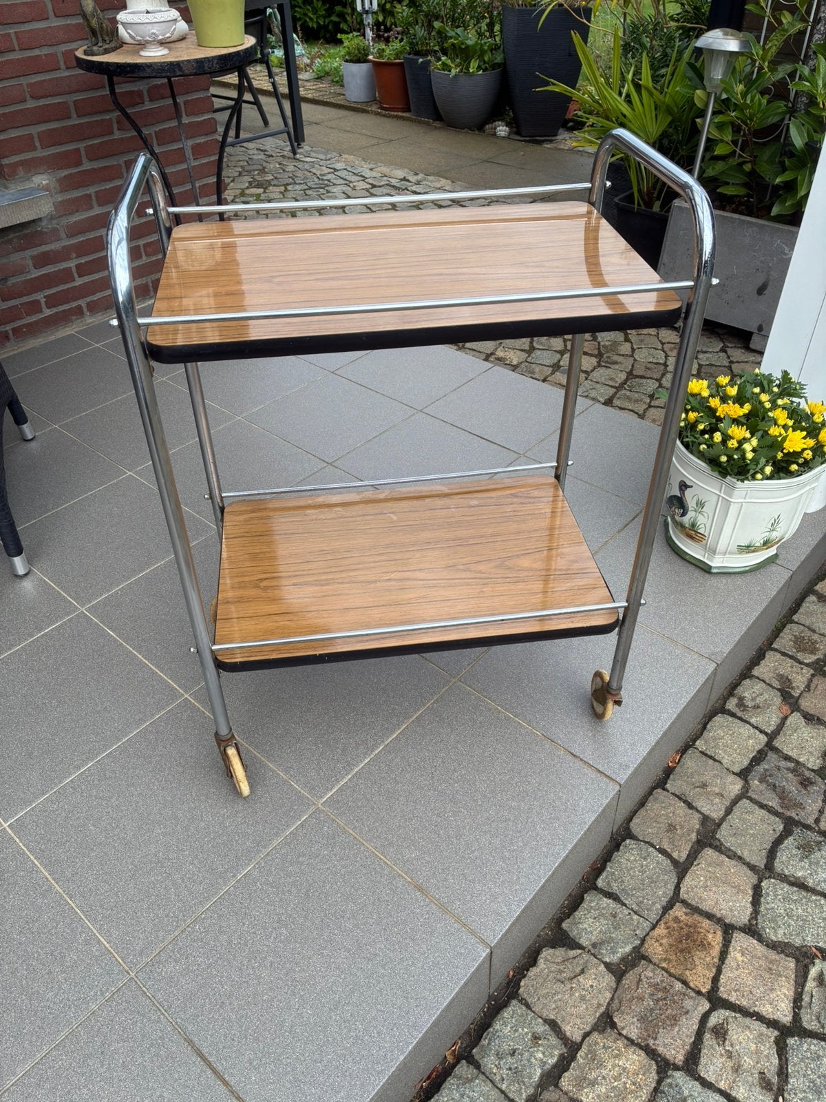 Vintage serveerkar, Huis en Inrichting, Ophalen, Gebruikt