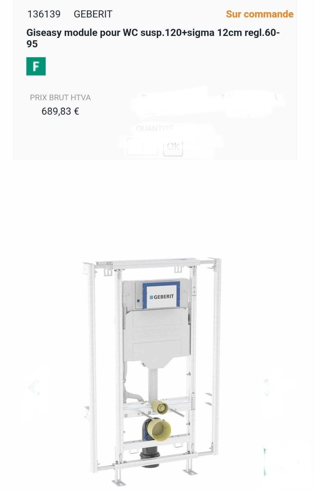 Steunframe met tank voor hangend toilet, Doe-het-zelf en Bouw, Sanitair, Ophalen, Nieuw, Toilet