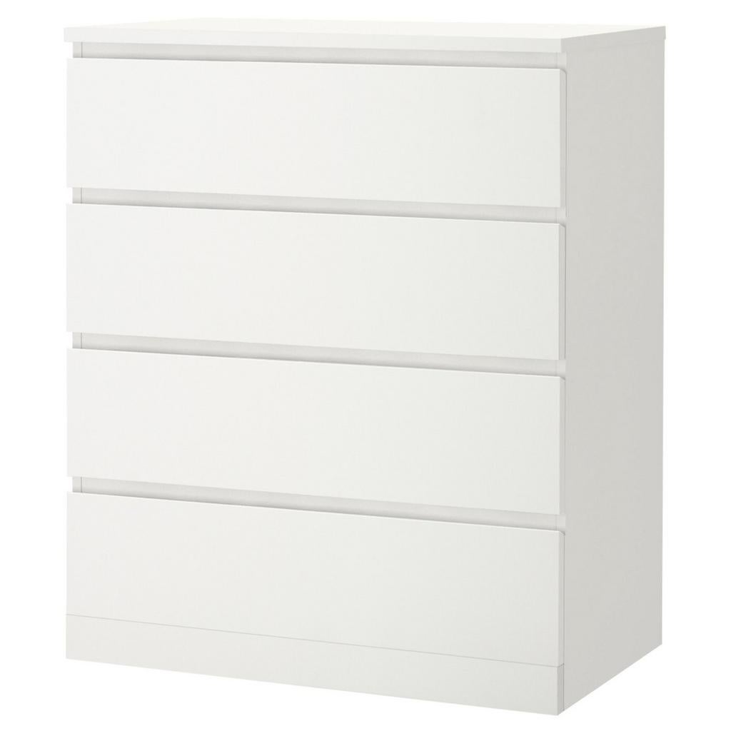 MALM
Commode 4 tiroirs, blanc, 80x100 cm, 3 ou 4 tiroirs, 25 à 50 cm, MALM ikea, Comme neuf