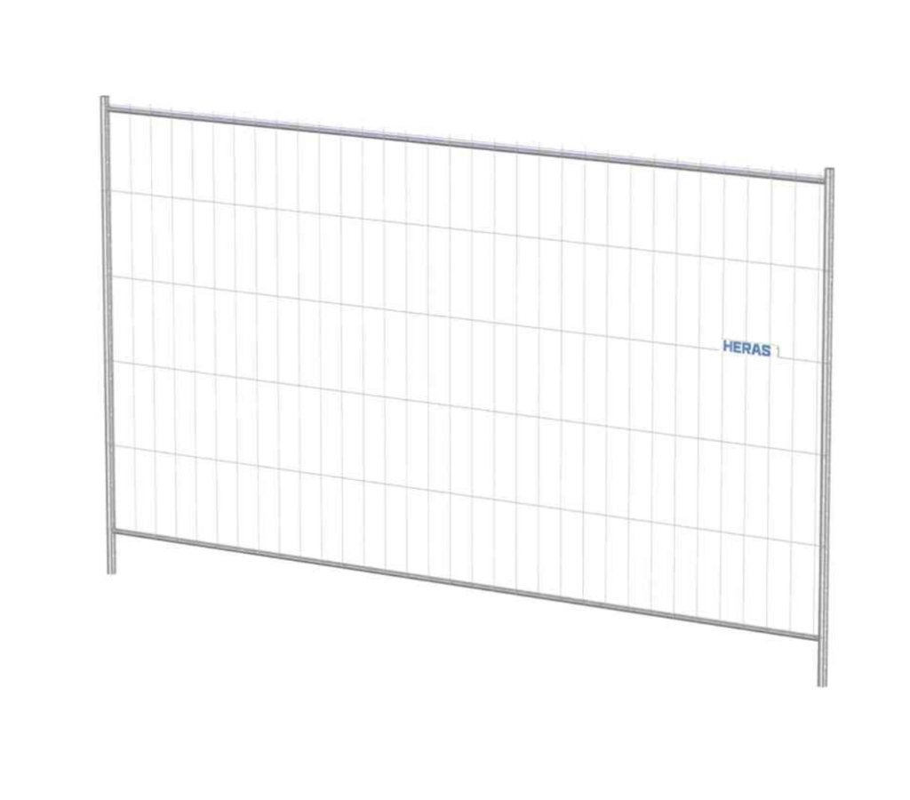 Barrière heras avec plot, Enlèvement, Comme neuf, Fer, Clôture en treillis métallique double
