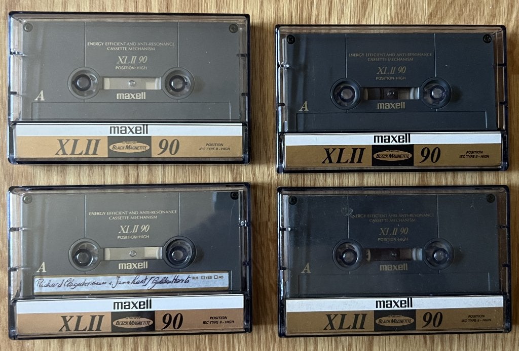 4 cassettes Maxell XLII 90, Cd's en Dvd's, Cassettebandjes, Ophalen of Verzenden, Zo goed als nieuw