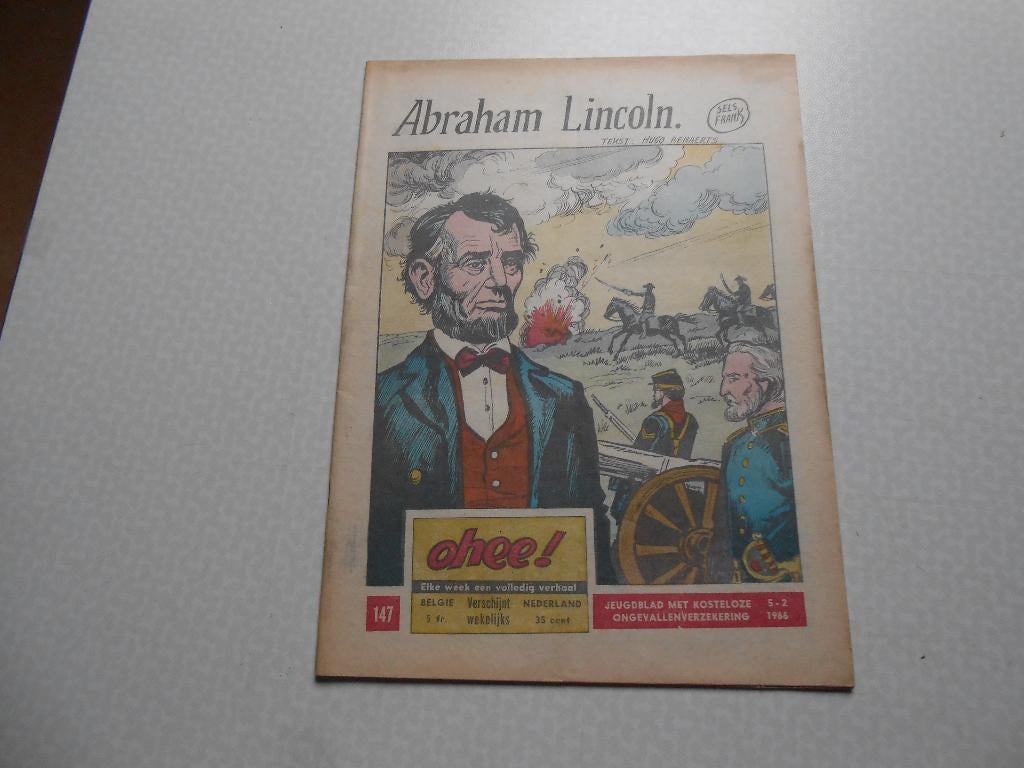 Ohee 147 Abraham Lincoln 1966., Boeken, Stripverhalen, Frank sels, Eén stripboek, Ophalen of Verzenden, Zo goed als nieuw