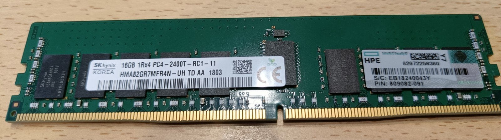 17 x 16gb DDR4 2400mhz ecc, Computers en Software, RAM geheugen, Ophalen, Server, DDR4, 8 GB