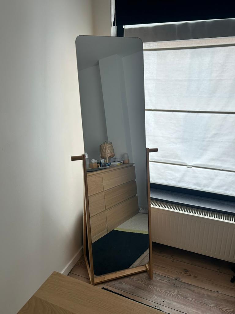 Miroir sur pied, Maison & Meubles, Comme neuf, 50 à 75 cm, Rectangulaire, 150 à 200 cm