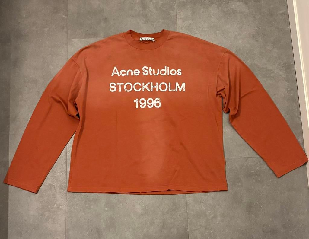 Acne Studios Stockholm 1996 Longsleeve Oranje Maat L, Verzenden, Zo goed als nieuw, Maat 52/54 (L), Oranje