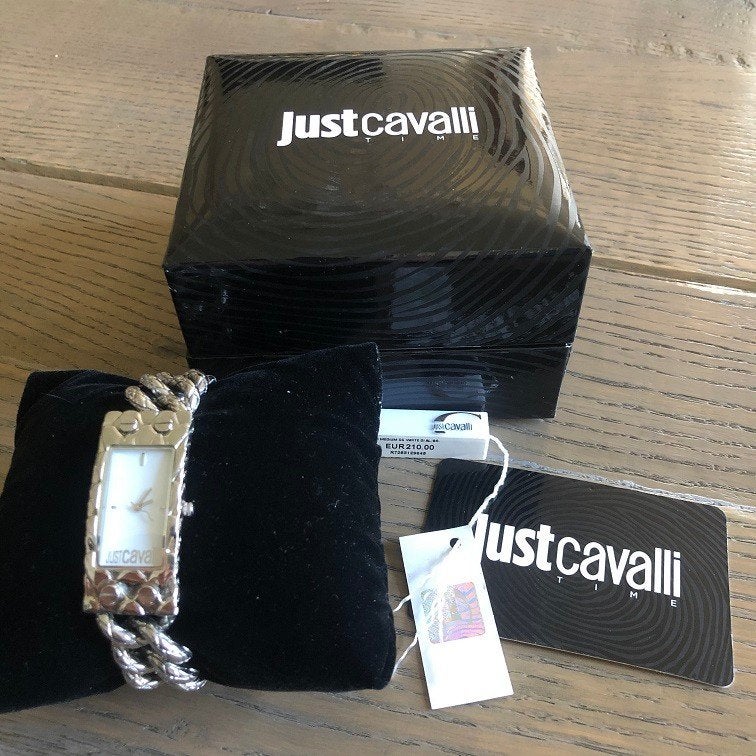 Just Cavalli dames horloge armband Snake - Roberto Cavalli, Bijoux, Sacs & Beauté, Enlèvement ou Envoi, Utilisé, Argent, Acier