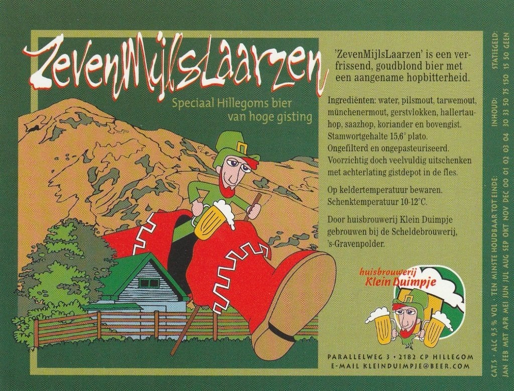 bieretiket Nederland Klein Duimpje : Zevenmijlslaarzen #2, Verzenden, Nieuw, Overige typen, Overige merken