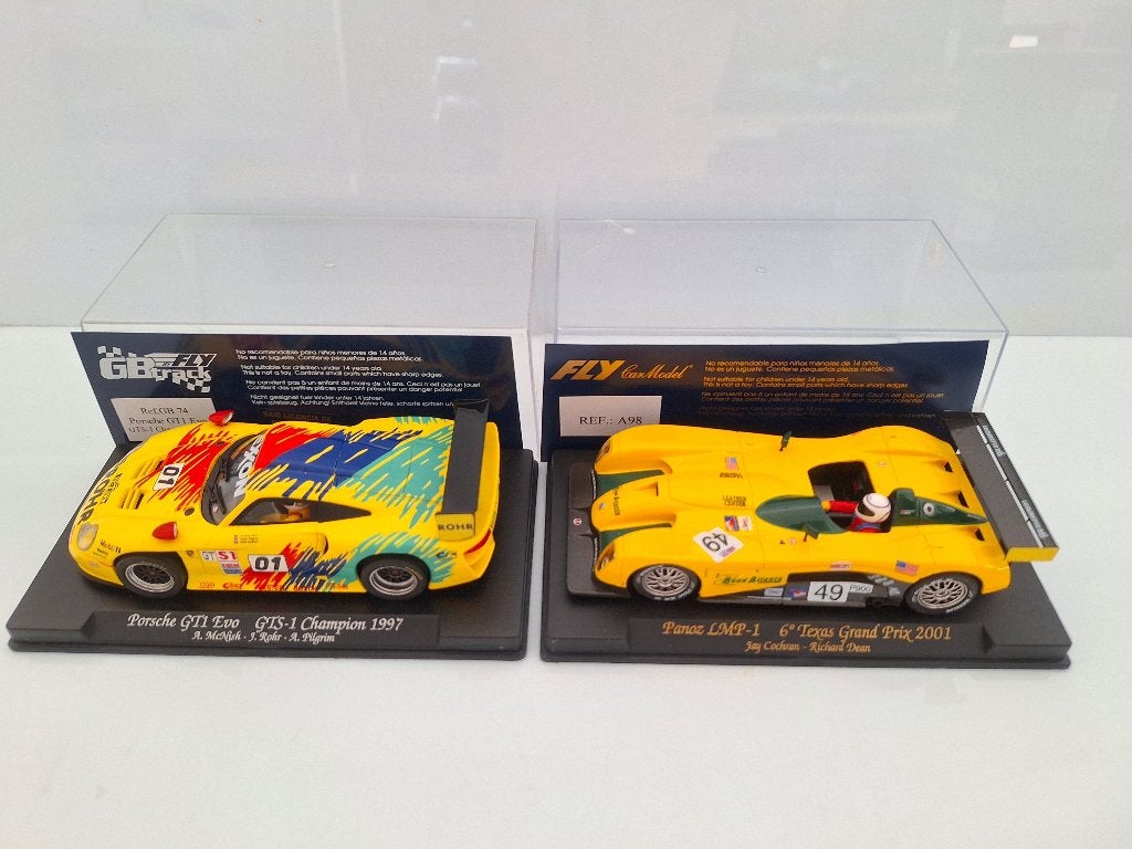 Fly 1 x Porsche 911 GT1 Champion 1 x Panoz Texas Grand Prix, Overige merken, Racebaan, Nieuw, Ophalen of Verzenden
