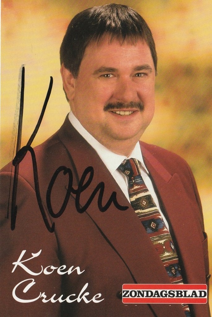 Koen Crucke - foto met handtekening - 1995, Verzamelen, Ophalen of Verzenden, Zo goed als nieuw, Foto of Kaart, Gesigneerd