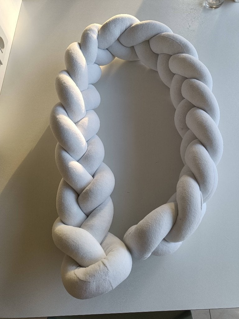 Gevlochten bedbumper Wit, Kinderen en Baby's, Ophalen of Verzenden, Nieuw, Overige typen