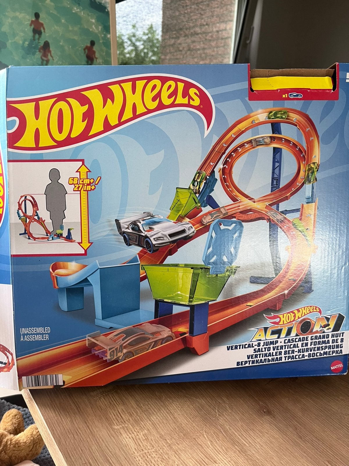 Hot wheels vertical 8 jump, Ophalen, Zo goed als nieuw, Hot Wheels