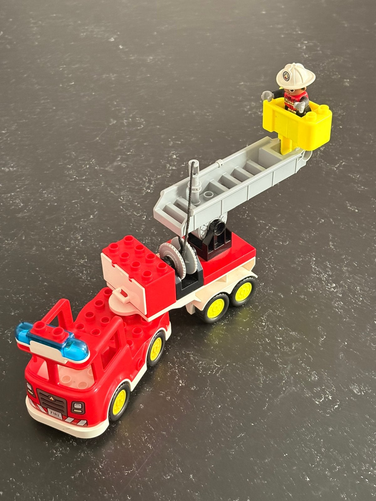 Duplo Lego brandweerwagen, Ophalen of Verzenden, Gebruikt, Complete set, Duplo