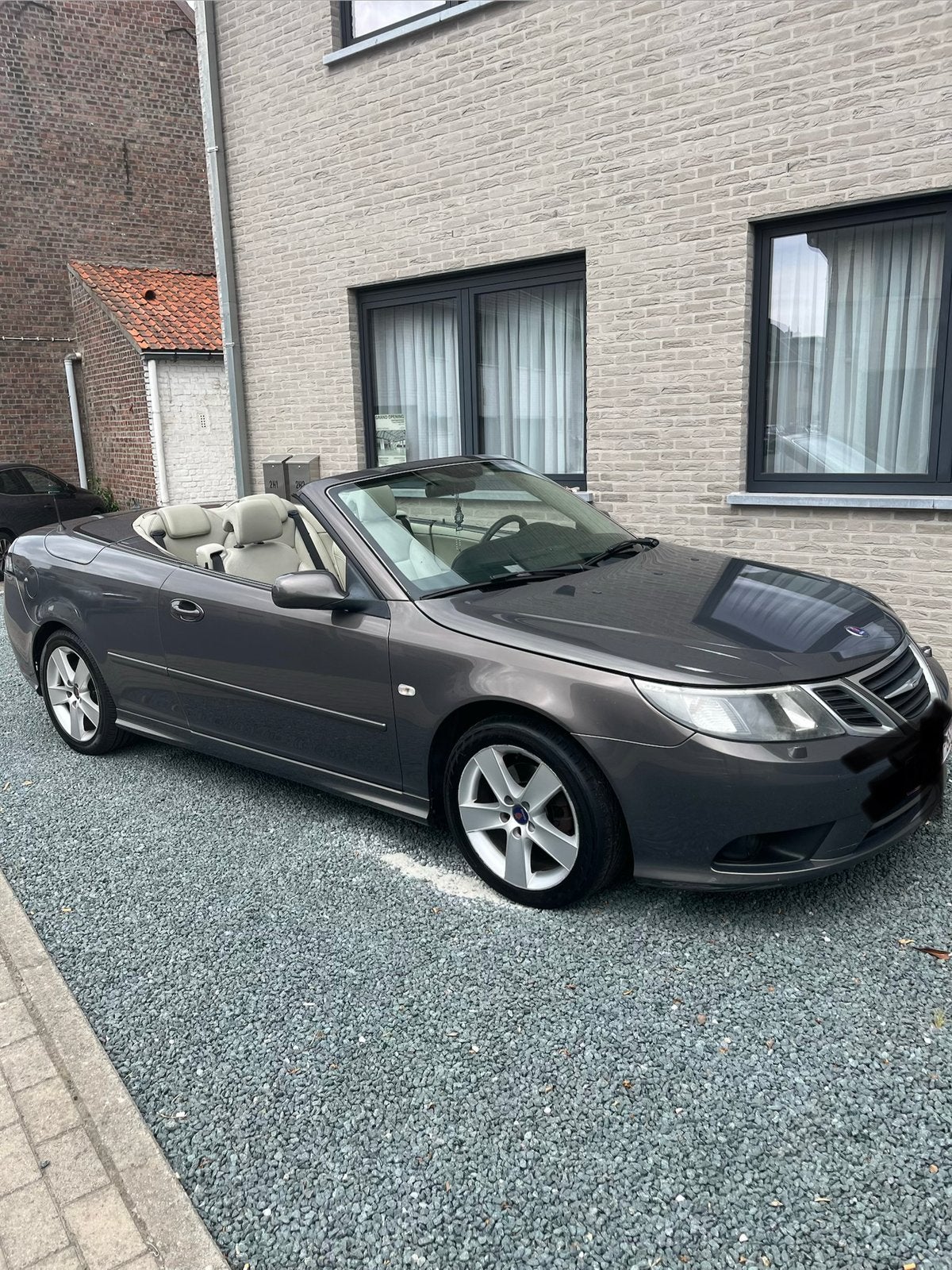 Saab cabrio 9-3 1.9 Diesel, Auto's, Saab, Beige, Leder, Diesel, Particulier