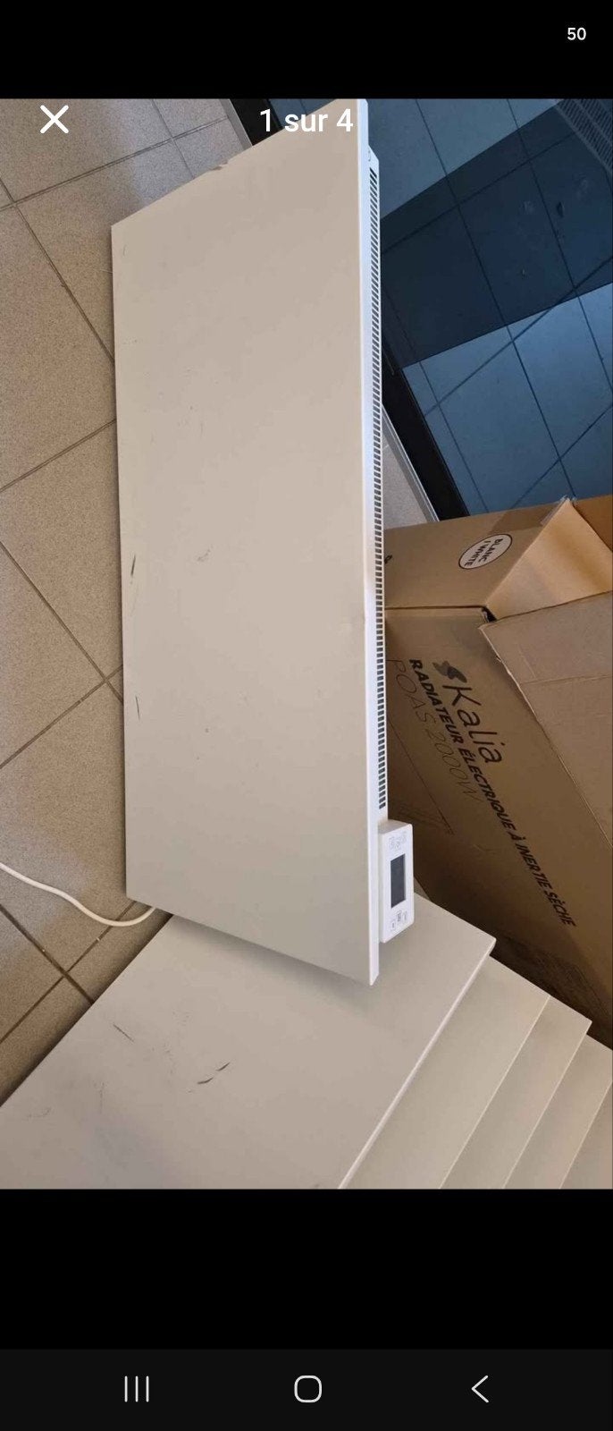 Radiateur Électrique A inertie Sèche POAS 2000W, 800 watts ou plus, Moins de 60 cm, Comme neuf, Enlèvement