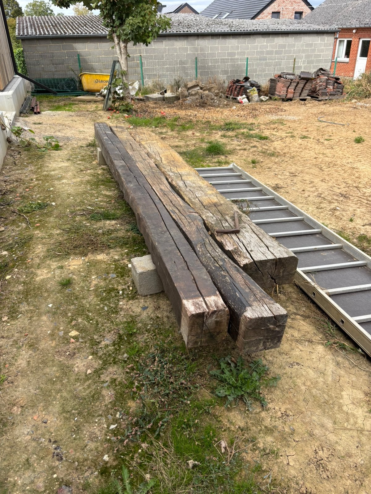 Poutrelles en bois, Enlèvement, Utilisé
