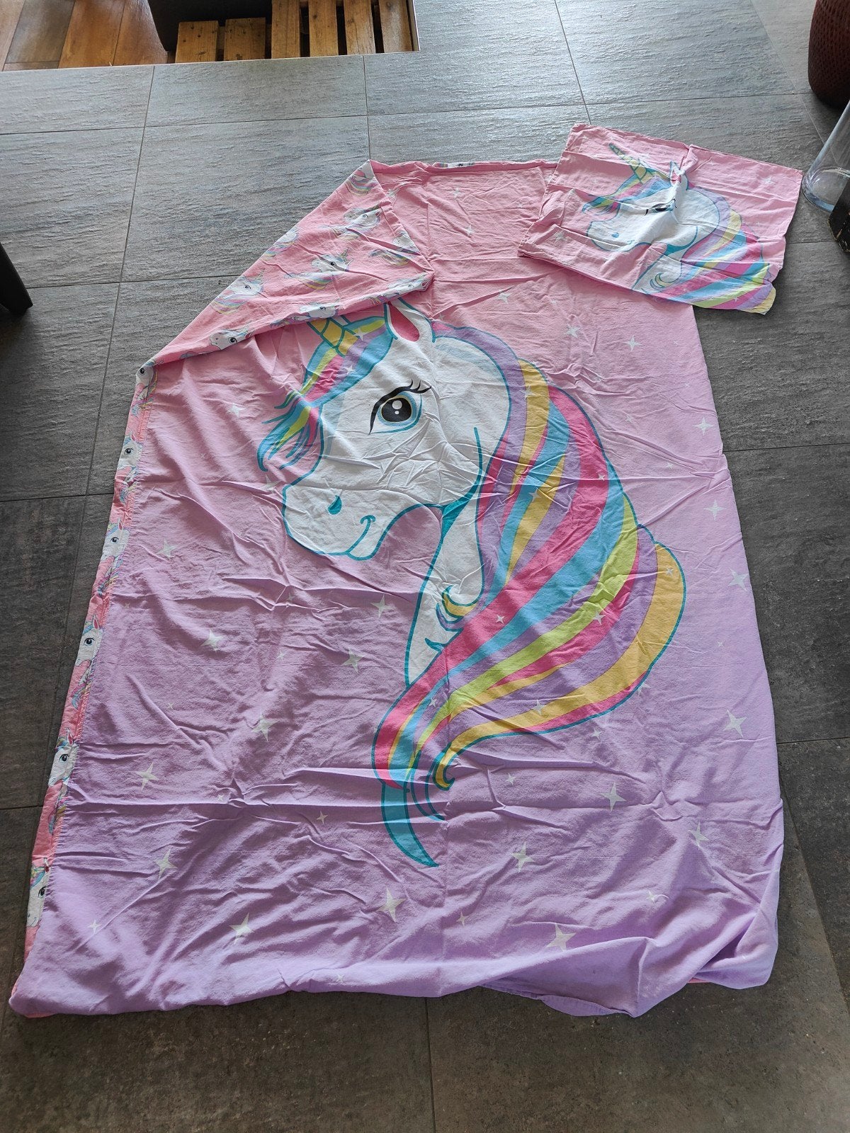 dekbedovertrek 1 persoons unicorn, Enfants & Bébés, Chambre d'enfant | Linge de lit, Rose, Housse de couette, Enlèvement, Fille
